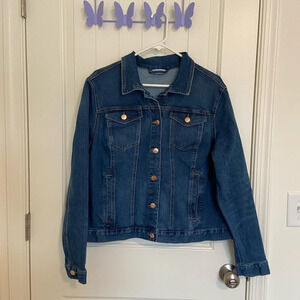 EUC | Time & Tru girl’s medium/dark wash denim jacket —‎ size XXL